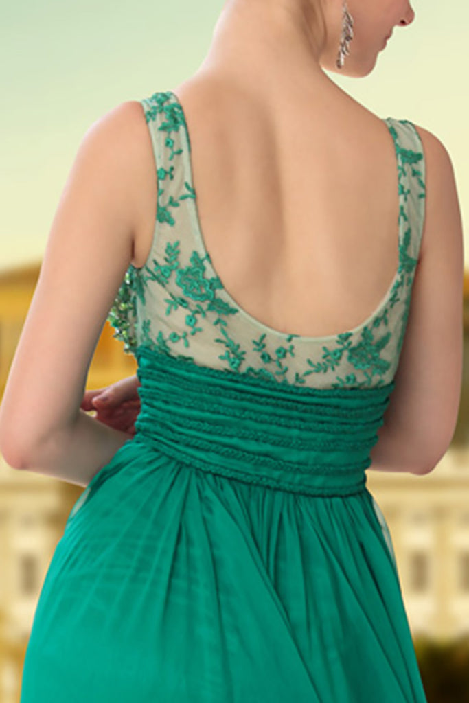 Amidala in Sleeveless Chiffon Lace Evening Dress  (30650) - weddingdress-elliotclairelondon