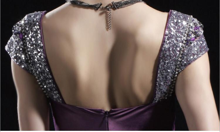 Elliot Claire Princess Purple Embellished Evening Dress